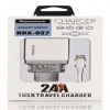 Мережевий зарядний пристрій REDDAX RDX-027 (12W, 2.4 A, USB) + кабель MicroUSB, White/Gray - Image 3