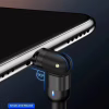 Магнітний кабель REDDAX RDX-399 MicroUSB (1 м, тканинне обплетення, LED), Black - Image 3