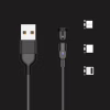 Магнітний кабель REDDAX RDX-399 MicroUSB (1 м, тканинне обплетення, LED), Black - Image 5