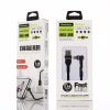 Кабель Reddax RDX-388 Lightning/iPhone з функцією тримача (1 м, 2.4A, тканина), Black - Image 1