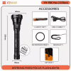 Ручний ліхтар YEMAO YM-98K2.0, 2840LM, TG LED, Zoom, 1x21140 акум, TYPE-C - Image 2