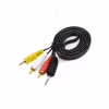 Аудіо відео кабель AV 3.5 Jack (тюльпан 3), 1.5 м (в пакеті) - Image 2