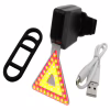 Велосипедний задній фонарик мигалка акумуляторний Трикутник 902 microUSB - Image 1
