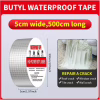 Бутилова водонепроникна стрічка з алюмінієвою фольгою 7233 (BUTYL SELF-ADHESIVE) 5 см*1.2 мм*10 м - Image 3