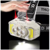 Налобный фонарь HX-815S-4XPE, 2COB, Белый, Красный, Motion Sensor, Waterproof, 1x18650, ЗУ Type-C, - Image 5
