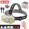 Налобный фонарь HX-815S-4XPE, 2COB, Белый, Красный, Motion Sensor, Waterproof, 1x18650, ЗУ Type-C, - Image 1