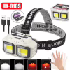 Налобный фонарь HX-816S-2COB PL-124, Белый, Красный, Motion Sensor, Waterproof, 1x18650, ЗУ Type-C - Image 3