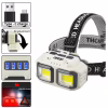 Налобный фонарь HX-816S-2COB PL-124, Белый, Красный, Motion Sensor, Waterproof, 1x18650, ЗУ Type-C - Image 1