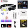 Налобный фонарь Bailong BL-T133, Белый, Красный, Motion Sensor, Waterproof, 1x18650, ЗУ Type-C - Image 1