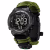 Часы наручные SKMEI 1845AG, PARACORD, ARMY GREEN, Compass, термометр, свисток, кресало, 10634 - Image 1