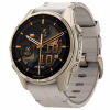 Смарт-годинник Garmin fenix 8 43mm, AMOLED, Saph, SftGldSS/FogGryLeatherBnd, Excl, GPS (010-02903-40) - Image 1