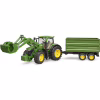 Масштабна модель автомобіля Bruder трактор John Deere 7R 350 з навантажувачем та причепом (03155) - Image 1