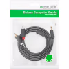 Кабель мультимедійний 3.5mm M to 2xRCA M 2.0m AV102 black Ugreen (10510) - Image 3