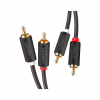 Кабель мультимедийный 2xRCA M to 2xRCA M 3.0m AV104 black Ugreen (10519) - Image 2