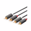 Кабель мультимедийный 2xRCA M to 2xRCA M 3.0m AV104 black Ugreen (10519) - Image 3