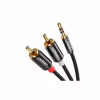 Кабель мультимедійний 3.5mm M to 2xRCA M 2.0m AV116 black Ugreen (10584) - Image 1