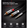 Кабель мультимедийный 3.5mm M to 2xRCA M 5.0m AV116 black Ugreen (10591) - Image 4