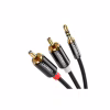 Кабель мультимедійний 3.5mm M to 2xRCA M 1.0m AV116 black Ugreen (10749) - Image 1