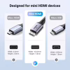 Кабель мультимедийный HDMI M to HDMI mini M 1.0m 8K HD163 black Ugreen (15514) - Image 6