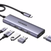 Концентратор Ugreen USB-C to HDMI + 3xUSB 3.0 + PD CM511 gray (15596) - Image 1