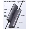 Концентратор Ugreen USB3.1 Type-C to HDMI/VGA/USB 3.0х3/RJ45/SD/TF/PD/35мм TRRS 100W 10-in-1 (15601) - Image 3