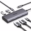 Концентратор Ugreen USB3.1 Type-C to HDMIx2 4K60Hz (8k30Hz)/USB3.0x2/Type-C/PD 100W CM498 (15852) - Image 1