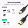 Кабель для принтера USB 2.0 AM/BM 2.0m black Ugreen (20847) - Image 5