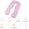 Подушка MirSon для беременных и отдыха Satin Stripe №8026 U-образная Pink (2200006178644) - Image 12