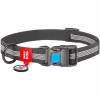 Нашийник для тварин WAUDOG Waterproof пластикова пряжка S Ш 15 мм Д 25-35 см сірий (261611) - Image 1