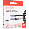 Дата кабель USB-C to USB-C 1.2m with display 240W black Verbatim (31849) - Image 3