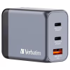 Зарядное устройство Verbatim GaN 65 W 3 ports (2xUSB-C-65 W /USB-A -3.0) (32201) - Image 1