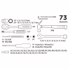 Набір інструментів Top Tools 1/4", 3/8", 73 ед. (38D500) - Image 2
