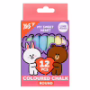 Крейда Yes кольорова Line Friends 12 шт кругла (400516) - Image 1