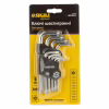 Ключ Sigma набір TORX 9шт T10-T50 CrV, короткі з отвором (4022211) - Image 8
