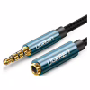 Кабель мультимедійний 3.5mm M to 3.5mm F 1.0m AV118 blue Ugreen (40673) - Image 3