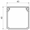 Короб Kopos 40х40mm LHD Kopos (40х40 HD) 1метр (поставка кусками по 2м) (40х40 LHD) - Image 2