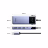 Концентратор Ugreen USB-C 7-in-1 3xUSB + 1xUSB-C + HDMI + RJ45 + PD 100W CM888 gray (45155) - Image 3