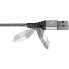 Дата кабель USB 2.0 AM to Micro 5P 1.0m Flex Gray Pixus (4897058531145) - Image 3