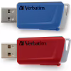 USB флеш накопичувач Verbatim 2x32GB Store 'n' Click Red/Blue USB 3.2 (49308) - Image 1