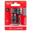 Адаптер для інструменту Milwaukee 1/4" HEX на квадрати 1/4", 3/8", 1/2" (4932479228) - Image 3