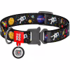 Ошейник для животных WAUDOG Nylon с QR паспортом NASA металлическая пряжка-фастекс S (5119) - Image 1