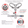 Шлей для собак WAUDOG Nylon с QR паспортом анатомическая H-образная "ВАУ" S (5606) - Image 4