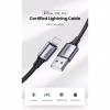 Дата кабель USB 2.0 AM to Lightning 2.0m US199 2.4A Black Ugreen (60158) - Image 3
