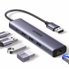 Концентратор Ugreen USB 3.0 to 3хUSB 3.0/Type-C+RJ45(1000M) Ethernet 5in1 CM475 (60554) - Image 2