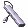 Концентратор Ugreen USB 3.0 to 3хUSB 3.0/Type-C+RJ45(1000M) Ethernet 5in1 CM475 (60554) - Image 1