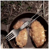 Ложка-вилка туристическая Naturehike NH19C001-J сіра з мішечком (6927595734759) - Image 2