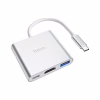 Концентратор HOCO USB-C to USB3.0+HDMI+PD HB14 Silver (6931474725790) - Image 3