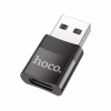 Перехідник UA17 USB M to USB-C F USB2.0 Black HOCO (6931474762009) - Image 1