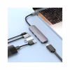 Концентратор HOCO USB-C to HDMI+USB3.0+2xUSB2.0+PD HB27 Metal Gray (6931474769329) - Image 5