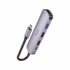 Концентратор HOCO USB-C to HDMI+USB3.0+2xUSB2.0+PD HB27 Metal Gray (6931474769329) - Image 1